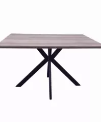Hattan 140cm Fixed Dining Table - Grey